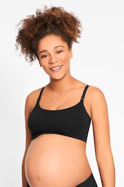 JoJo Maman Bébé Black Cotton Rich Seamless Maternity & Nursing Bra - Image 3 of 3