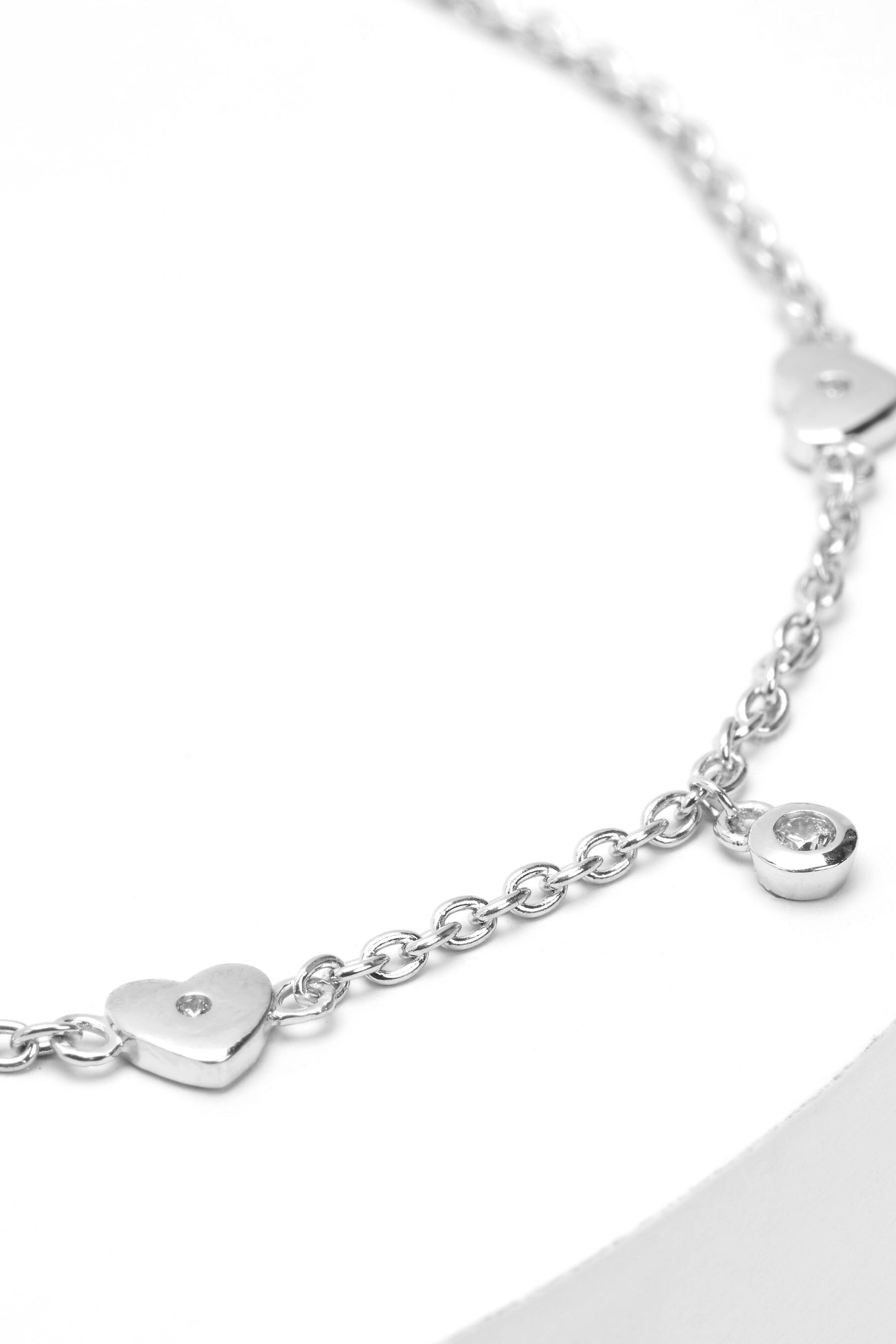 Buy Sterling Silver Heart Chain Bracelet from Next Australia