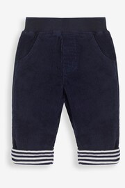 JoJo Maman Bébé Navy Cord Baby Pull-Up Trousers - Image 2 of 3