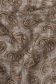 Reiss Grey Melange Equinox Paisley Print Pocket Square - Image 5 of 5