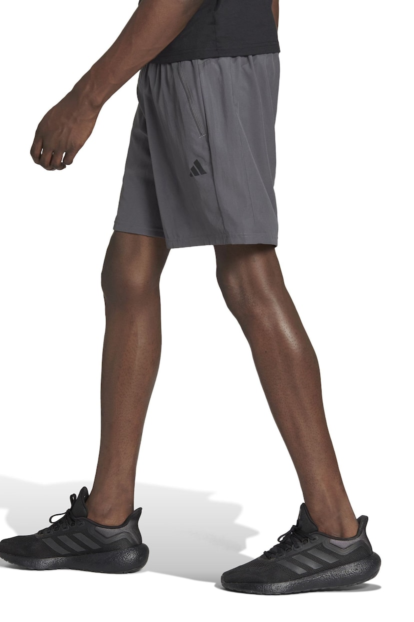 adidas Grey Train Essentials Woven Training Shorts - Image 5 of 9