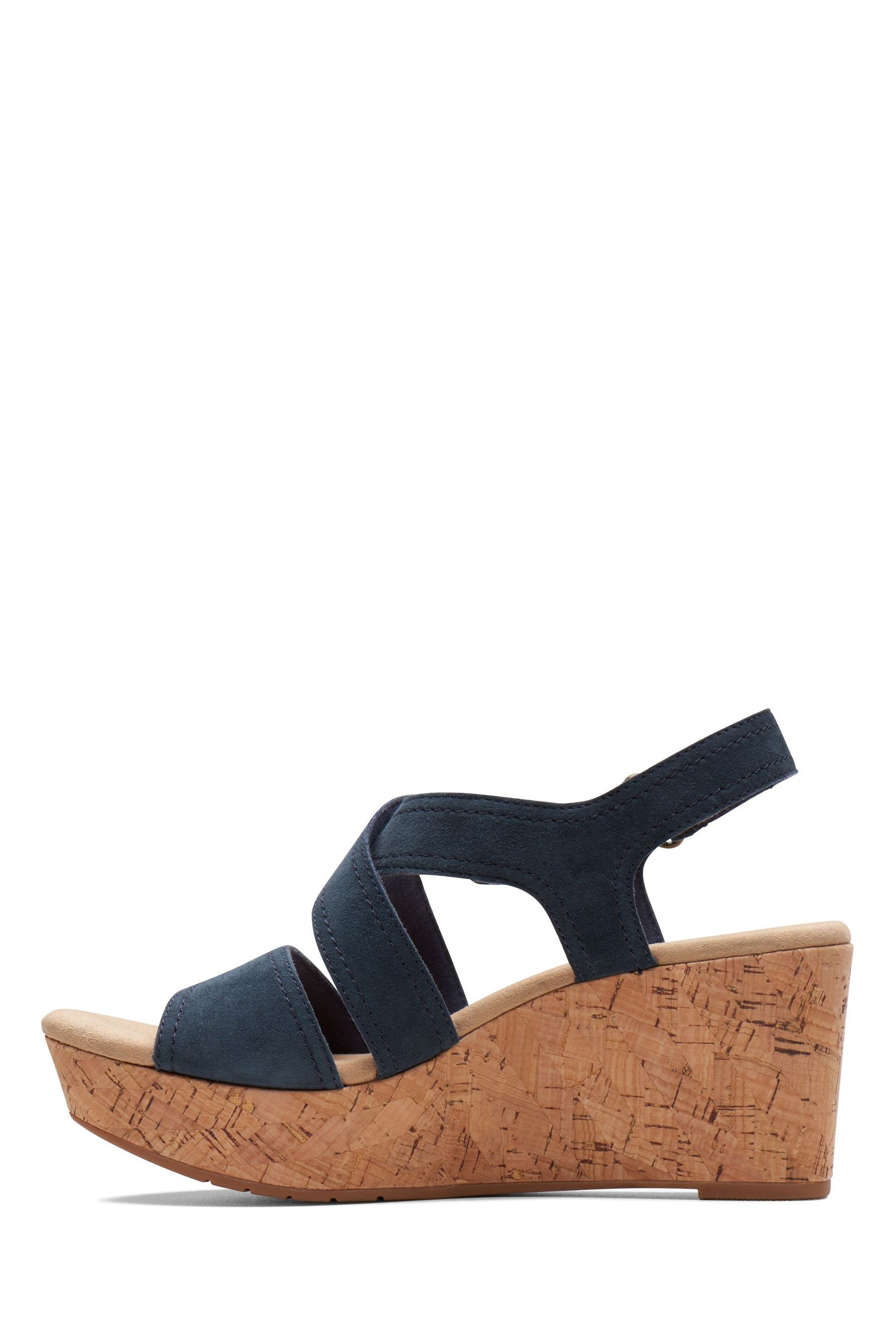 Buy Clarks Blue Rose Way Wedge Sandals from Next Luxembourg