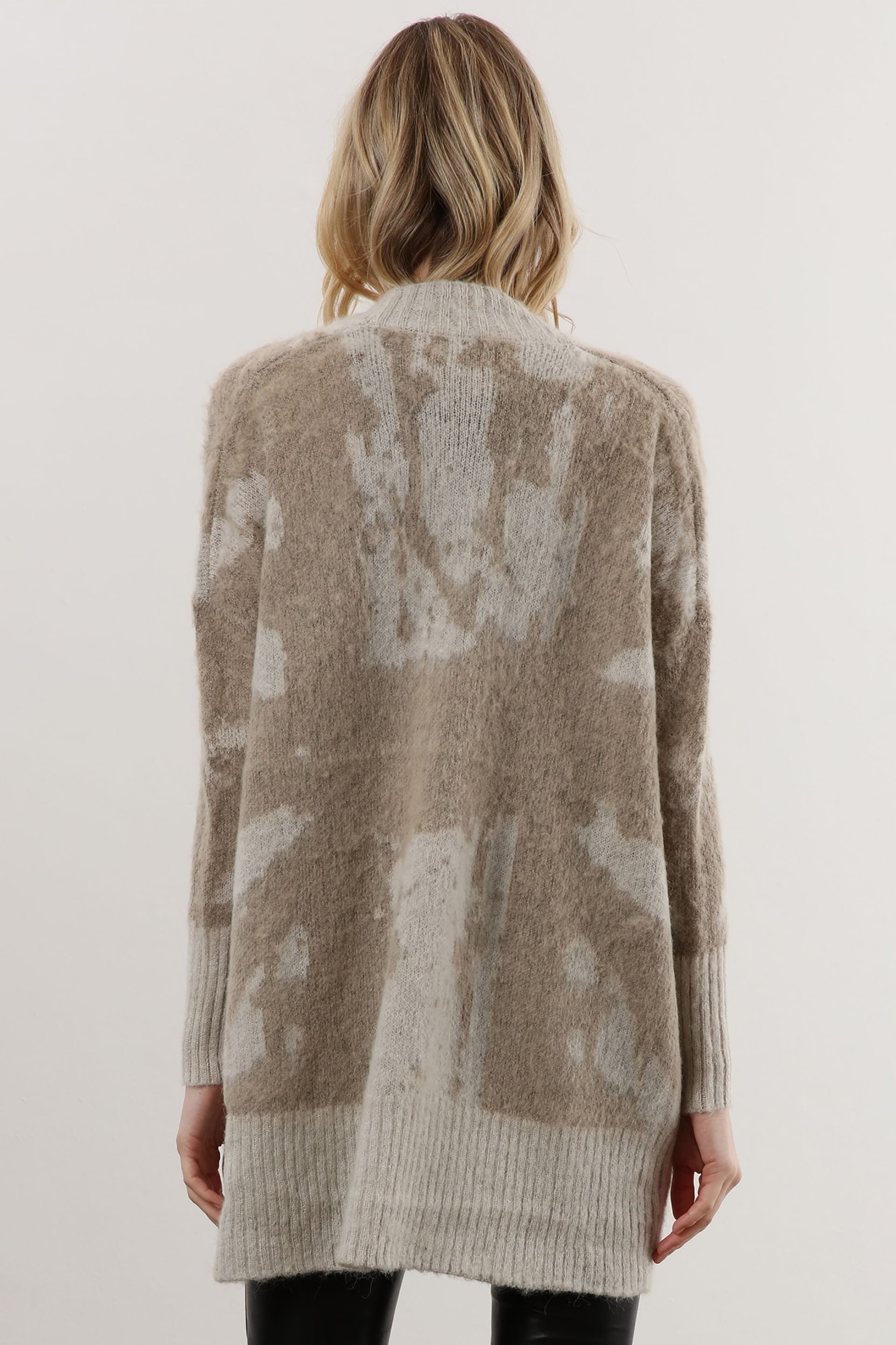 Religion Natural Light Weight Textured Shawl Cardigan In Neutrals - Image 2 of 6