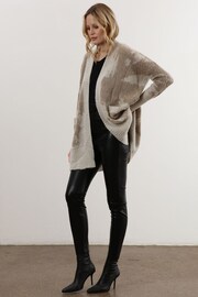 Religion Natural Light Weight Textured Shawl Cardigan In Neutrals - Image 5 of 6