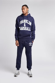 Franklin & Marshall Mens Blue 100% Cotton Arch Letter BB OTH Hoodie - Image 3 of 5