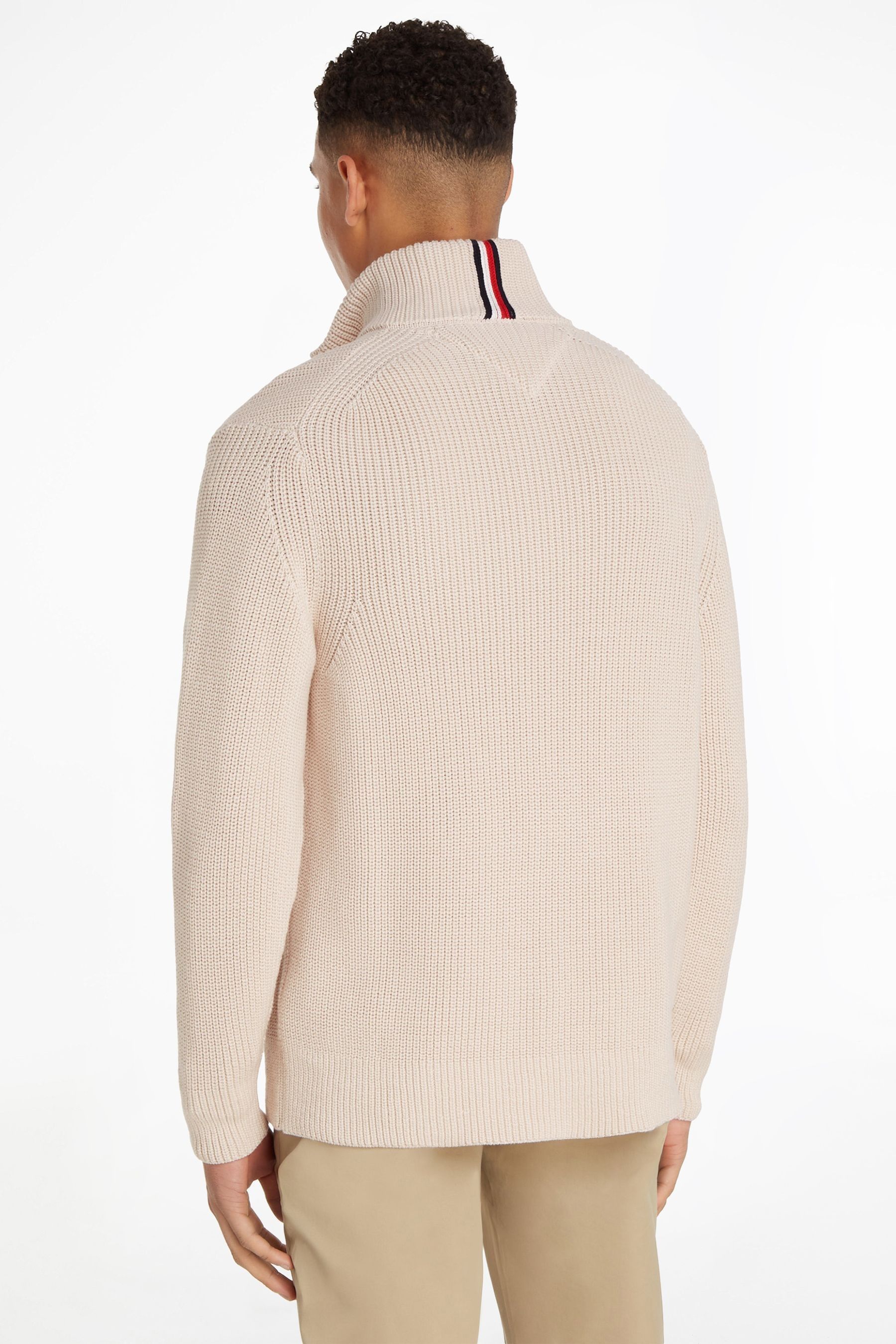 Zipped mock neck jumper hot sale