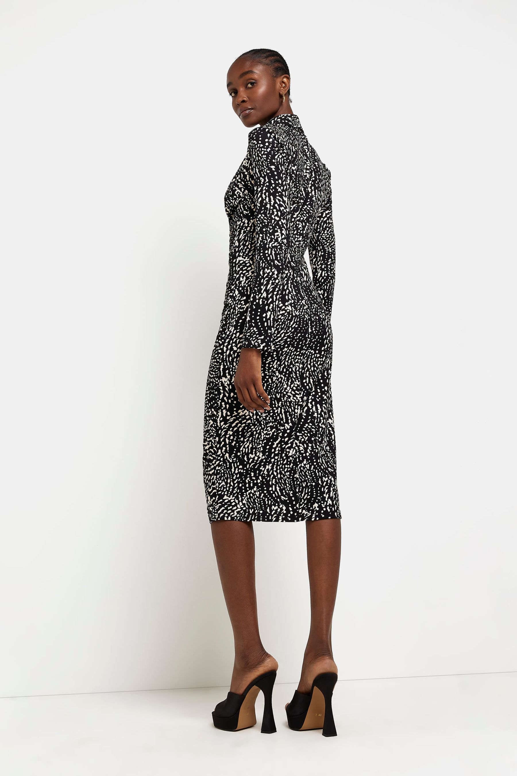 Buy River Island Black Print Blazer Dress from the Next UK online shop