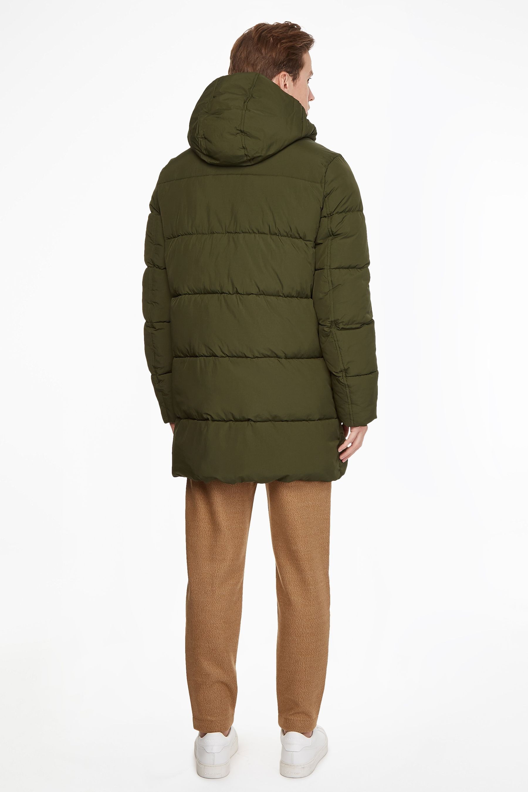 Buy Calvin Klein Green Crinkle Nylon Longlength Puffer Jacket from Next Luxembourg