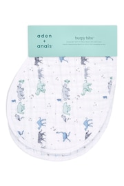 aden + anais White Cotton Muslin Rising Star Burpy Bibs 2 Pack - Image 3 of 5