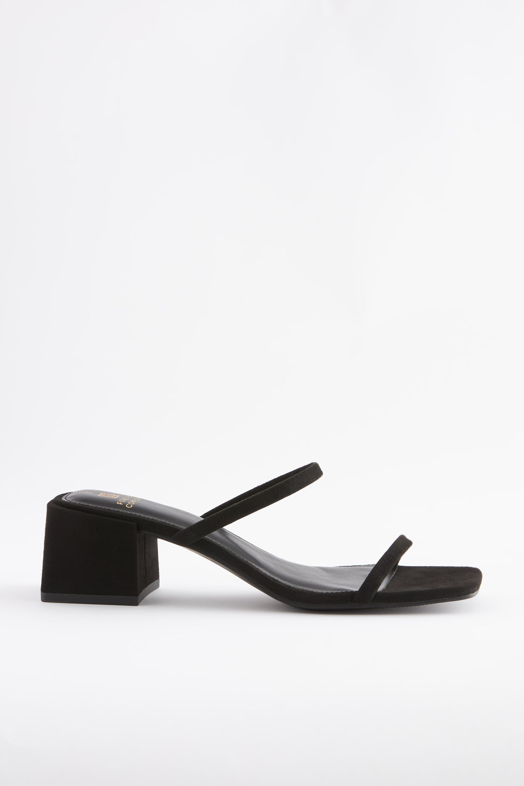 Wide fit block heel mules top