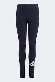 adidas Black Sportswear Essentials Big Logo Cotton Leggings - Image 6 of 9