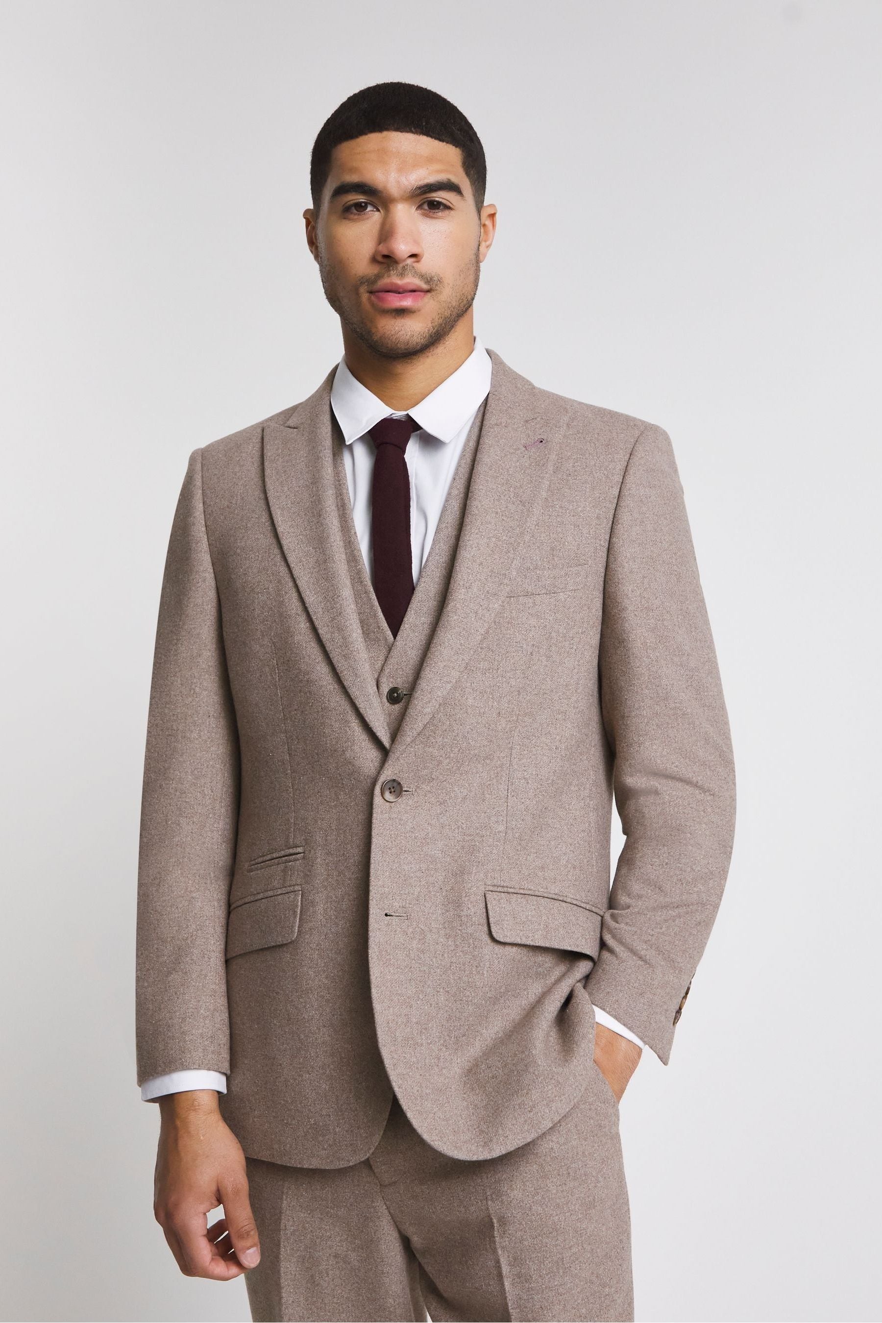 Jacamo Cream Tweed Ivy Blush Suit Jacket