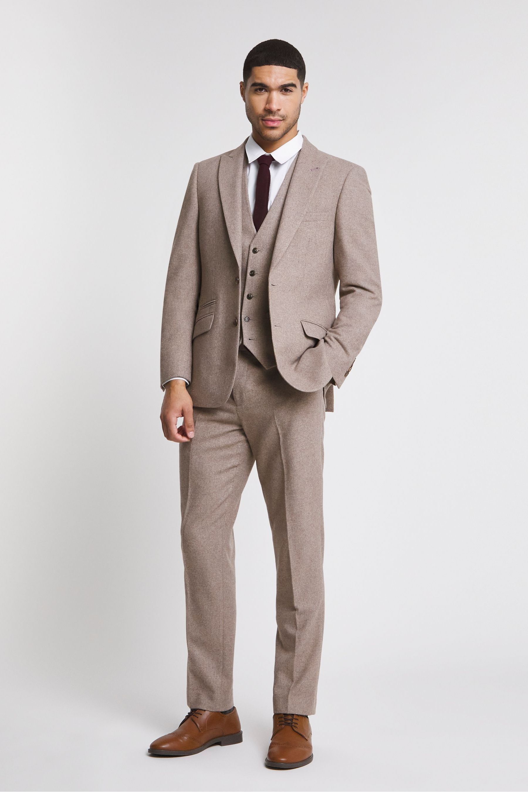 Jacamo Cream Tweed Ivy Blush Suit Jacket