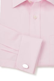 Pale Pink Fine Twill Classic Fit Shirt  Double Cuff - Image 5 of 5