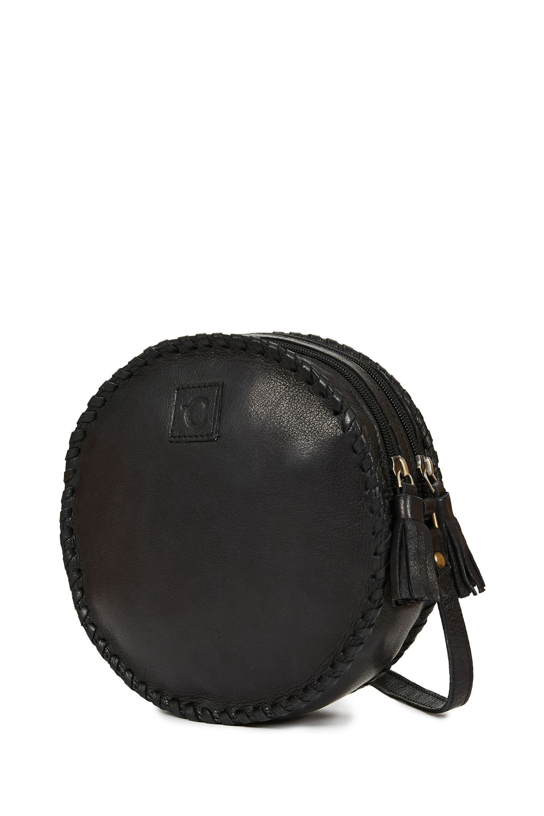 Round black cross body bag sales
