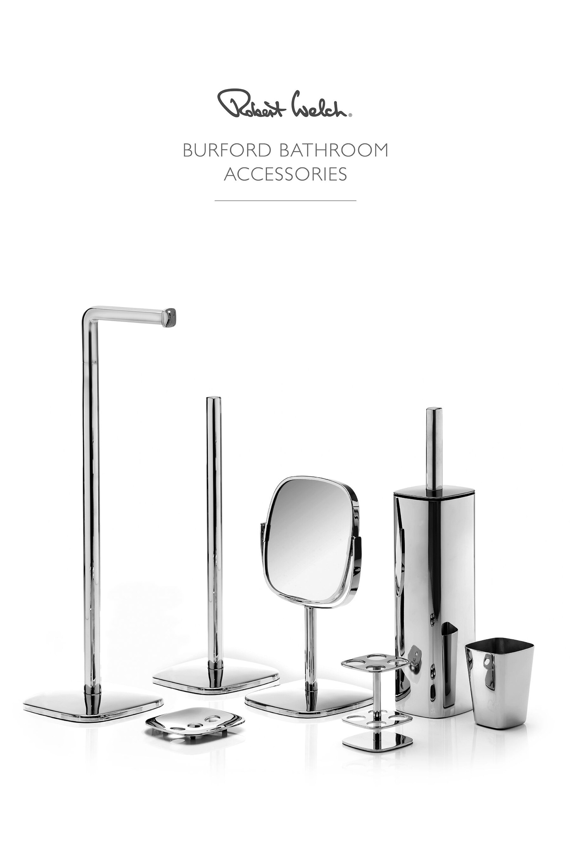 Robert Welch Silver Burford Toilet Brush & Holder - Image 4 of 4