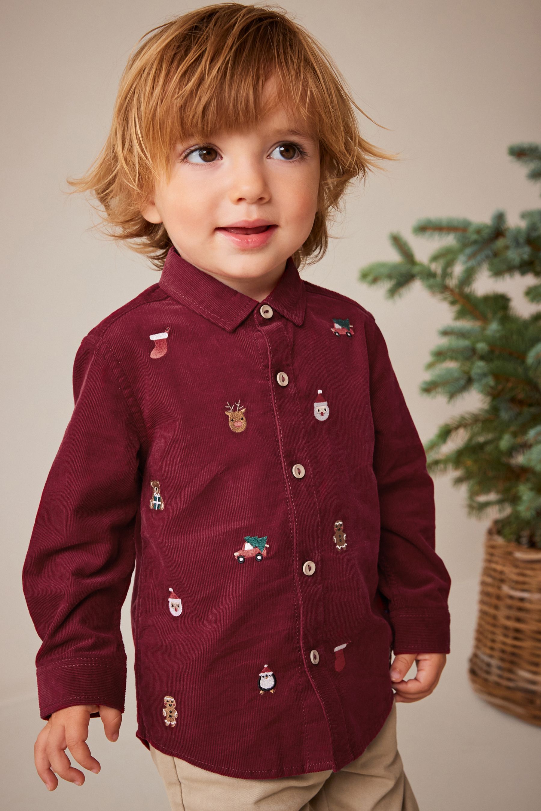Buy Violet prune Chemise de Noel 3 mois 7 ans from Next Luxembourg