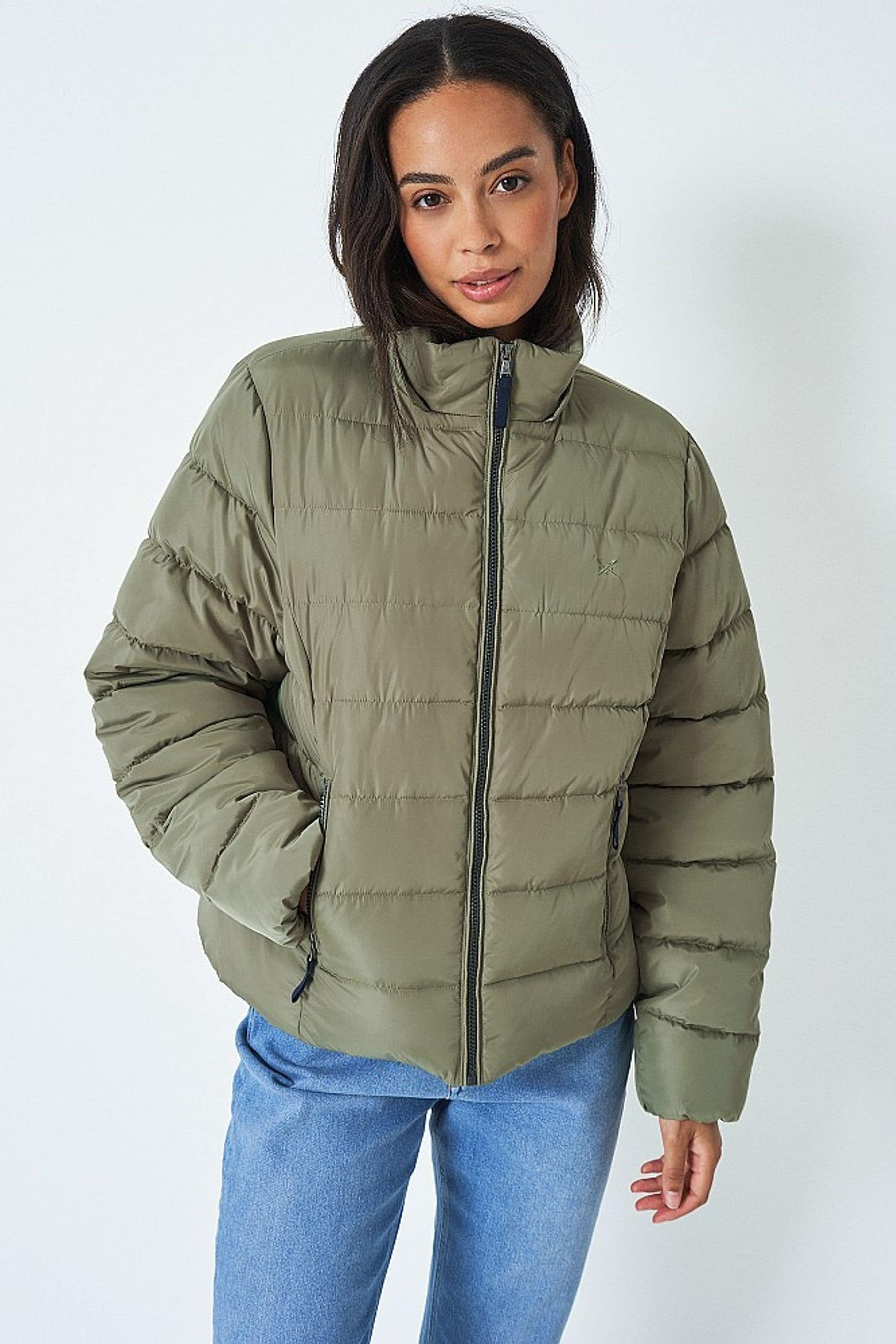 Buy Crew Clothing Company Olive Green Casual Coat from Next Luxembourg