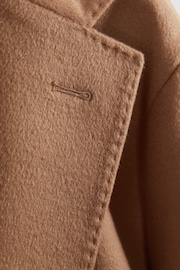 Reiss Camel Tycho Atelier Cashmere Single Breasted Coat - Image 6 of 7