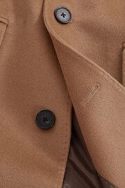 Reiss Camel Tycho Atelier Cashmere Single Breasted Coat - Image 7 of 7