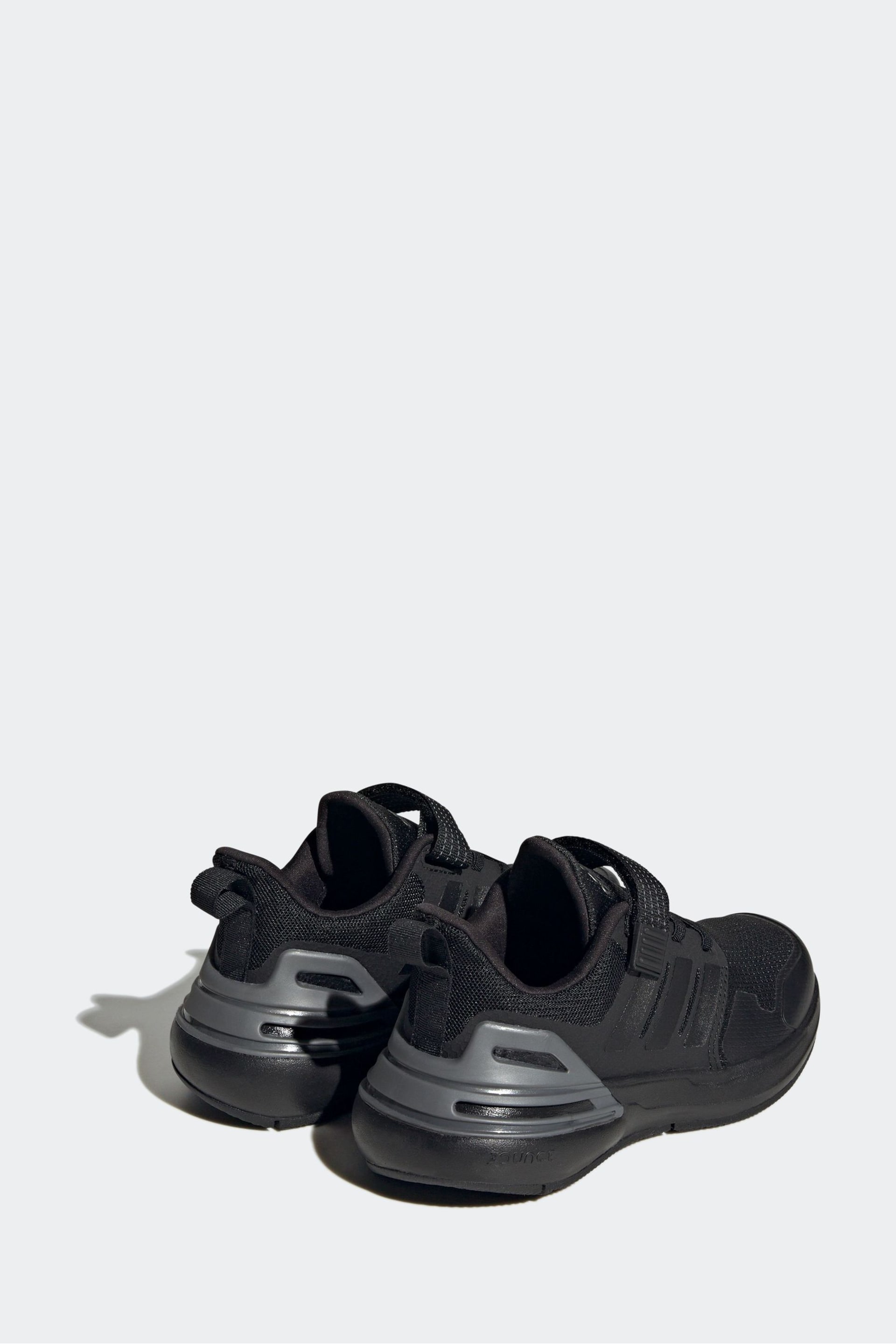 adidas Black Sportswear Rapidasport Bounce Elastic Lace Top Strap Trainers - Image 4 of 9