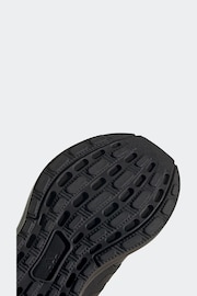 adidas Black Sportswear Rapidasport Bounce Elastic Lace Top Strap Trainers - Image 8 of 9