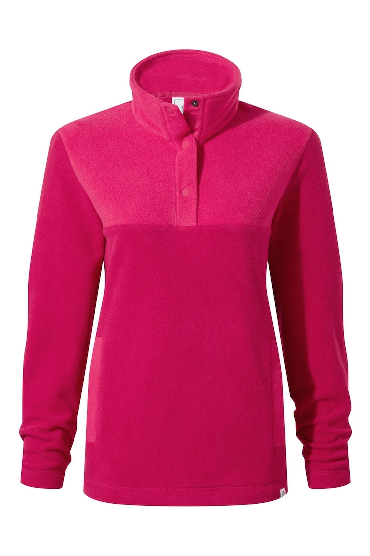 Tog 24 Pink Barclay Press Stud Neck Fleece - Image 8 of 8