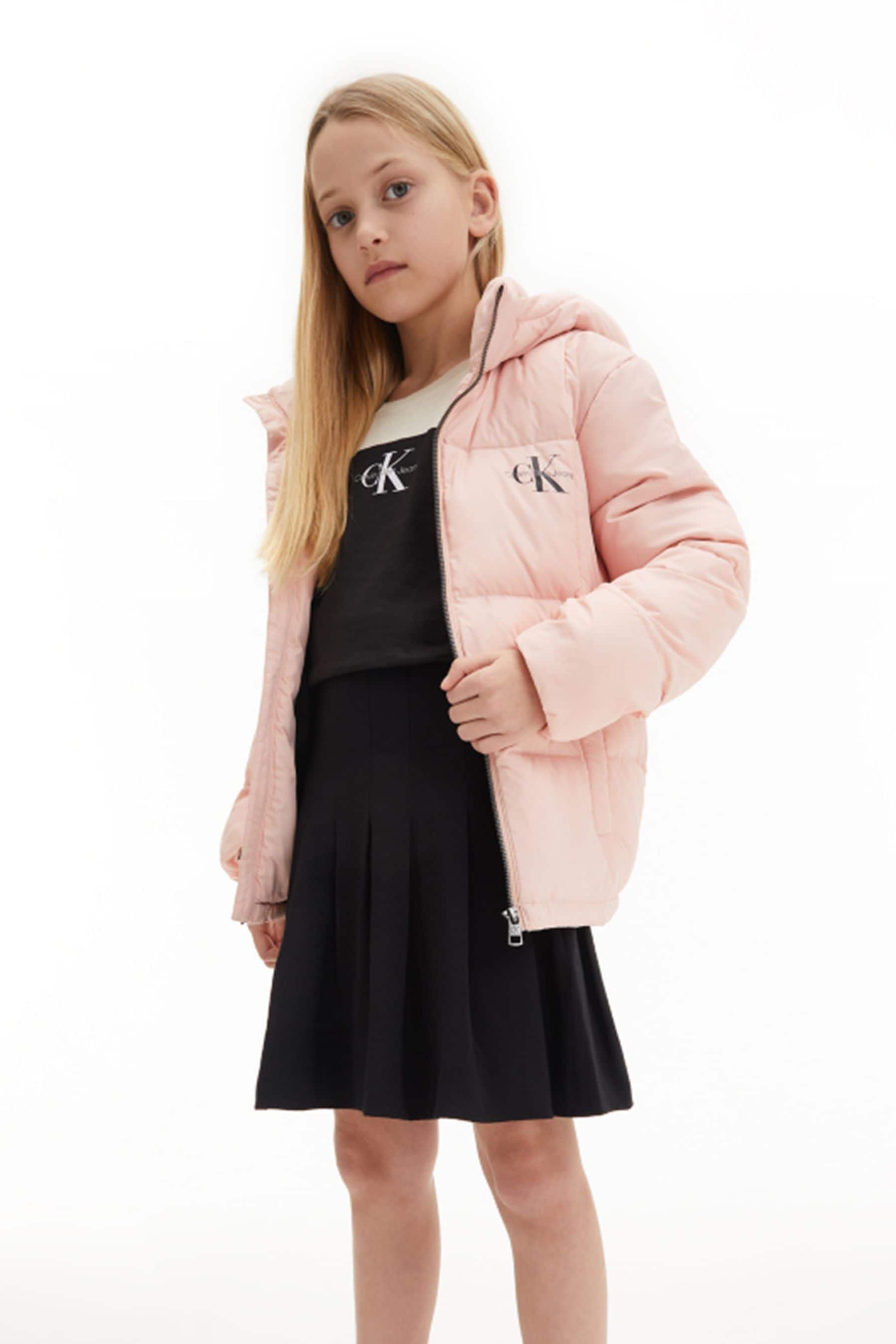 Buy Calvin Klein Girls Pink Short Quilted Puffer Jacket from Next Luxembourg