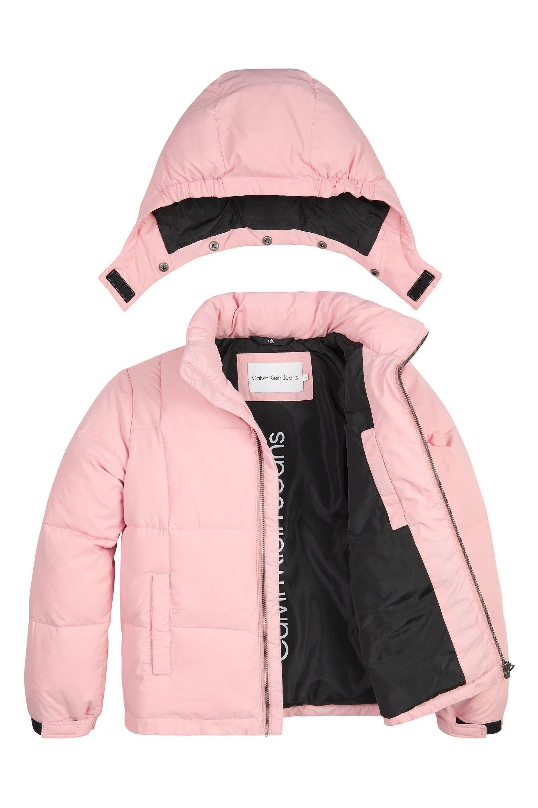Buy Calvin Klein Girls Pink Short Quilted Puffer Jacket from Next Luxembourg