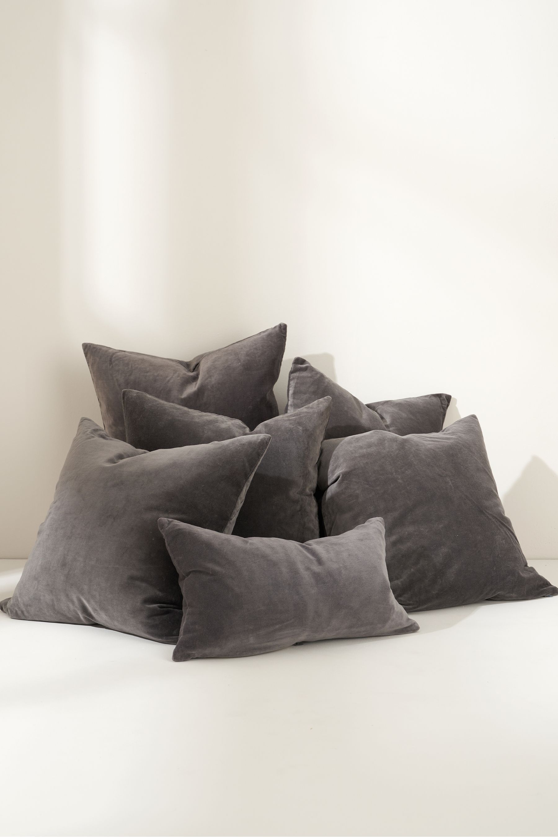 Buy Truly Charcoal Grey Velvet Rectangle Cushion from the Next UK online shop