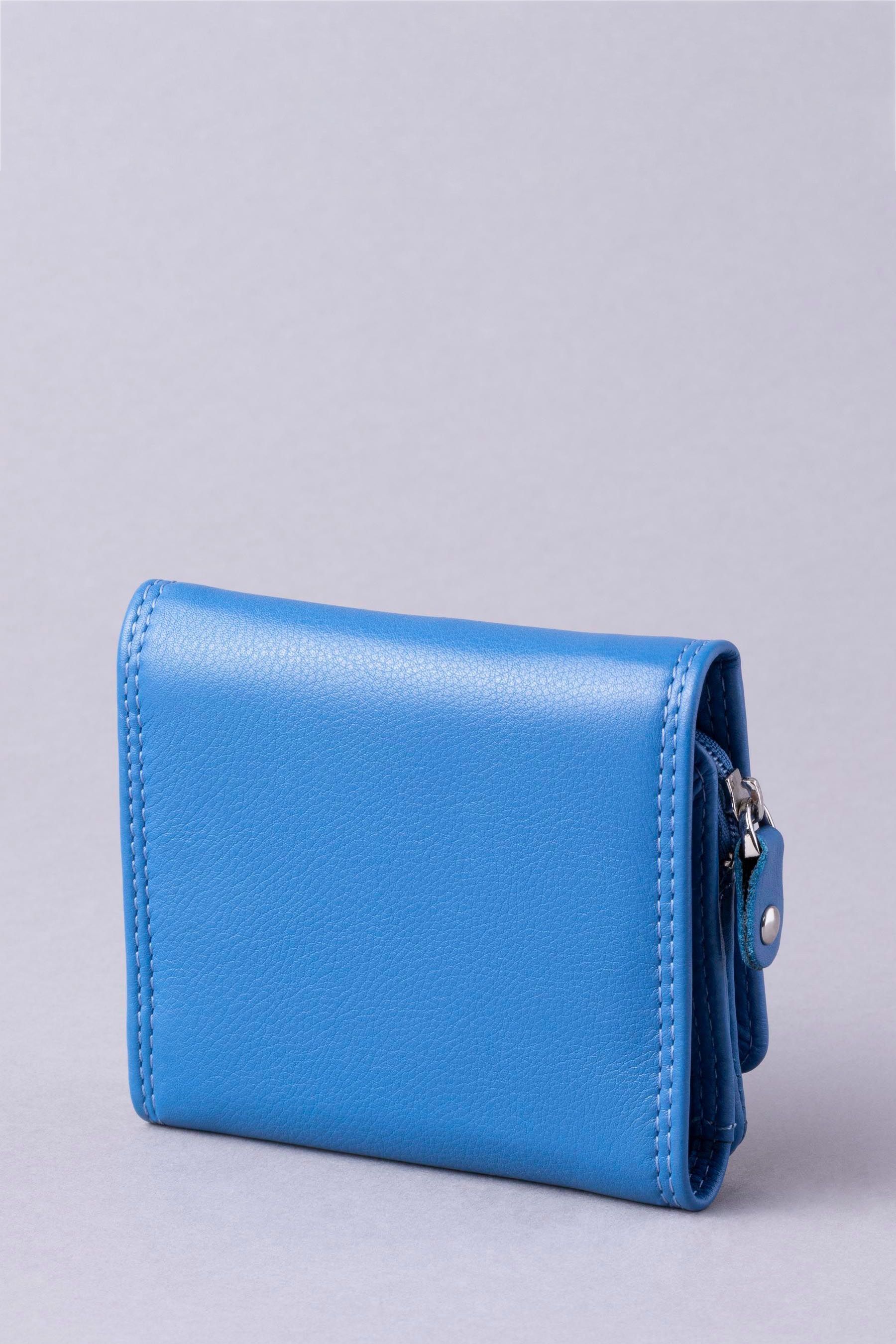 Lakeland Leather Blue Small Leather Flapover Purse ONE Womens