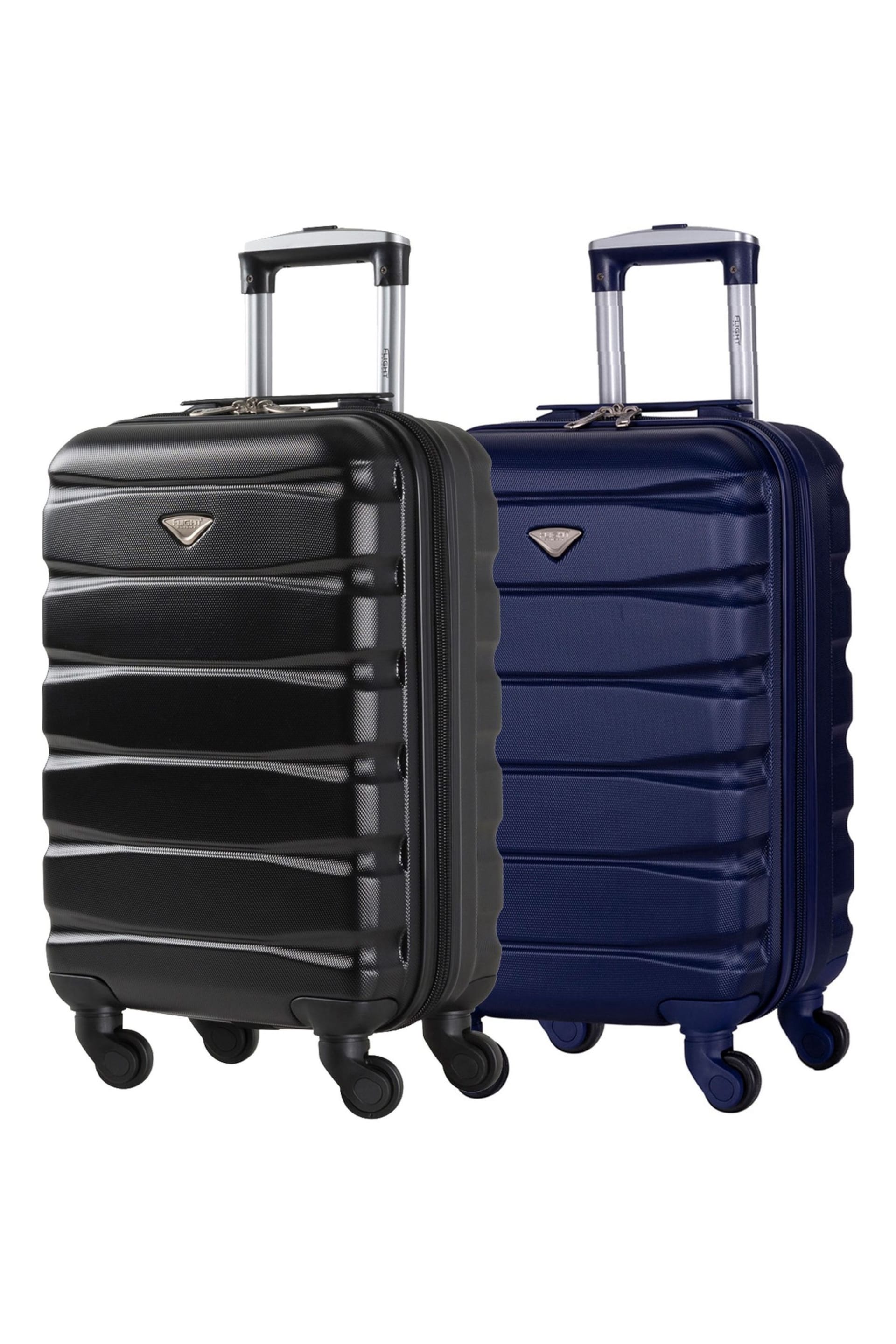 Flight Knight EasyJet Overhead 55x35x20cm Hard Shell Cabin Carry On Case Suitcase Set Of 2 - Image 1 of 7