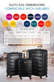 Flight Knight EasyJet Overhead 55x35x20cm Hard Shell Cabin Carry On Case Suitcase Set Of 2 - Image 6 of 7