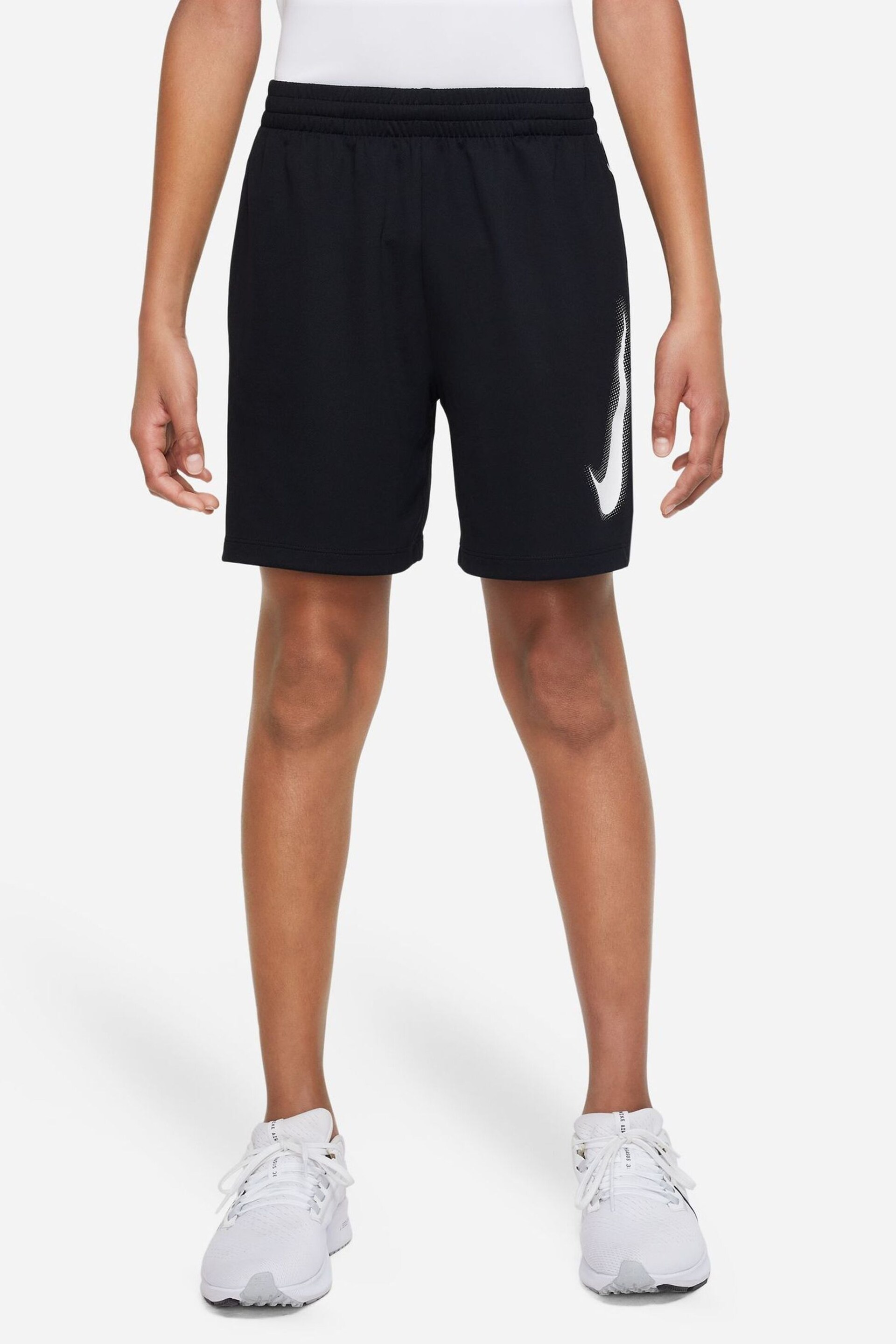 Nike Black Dri-FIT Multi+ Graphic Training Shorts - Image 2 of 7