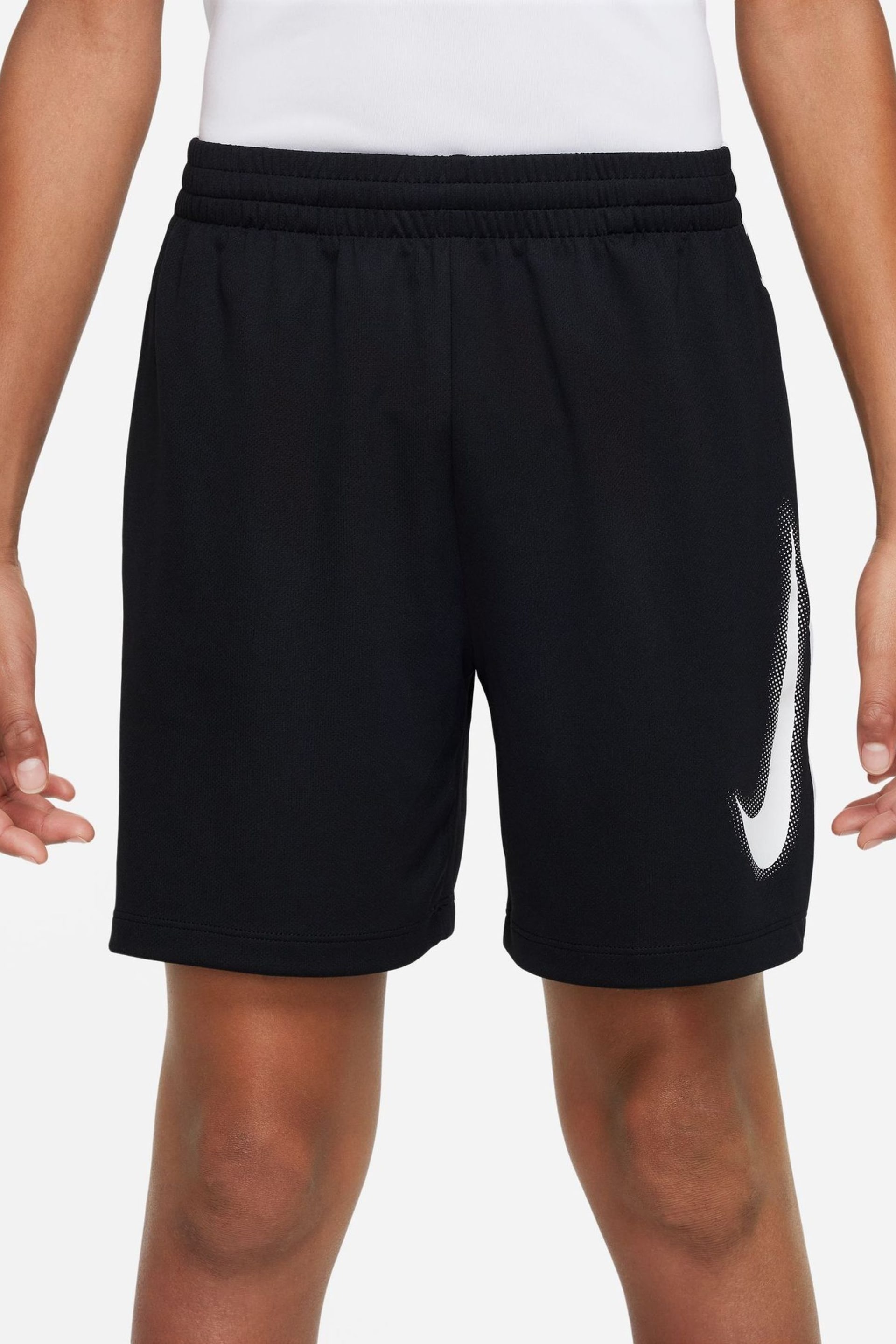 Nike Black Dri-FIT Multi+ Graphic Training Shorts - Image 4 of 7