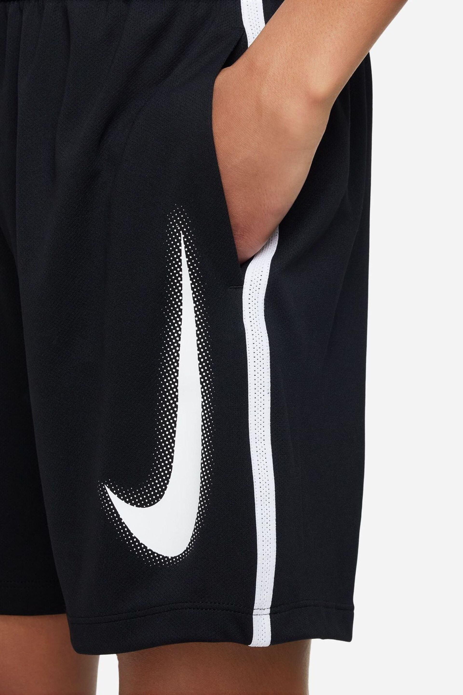 Nike Black Dri-FIT Multi+ Graphic Training Shorts - Image 6 of 7