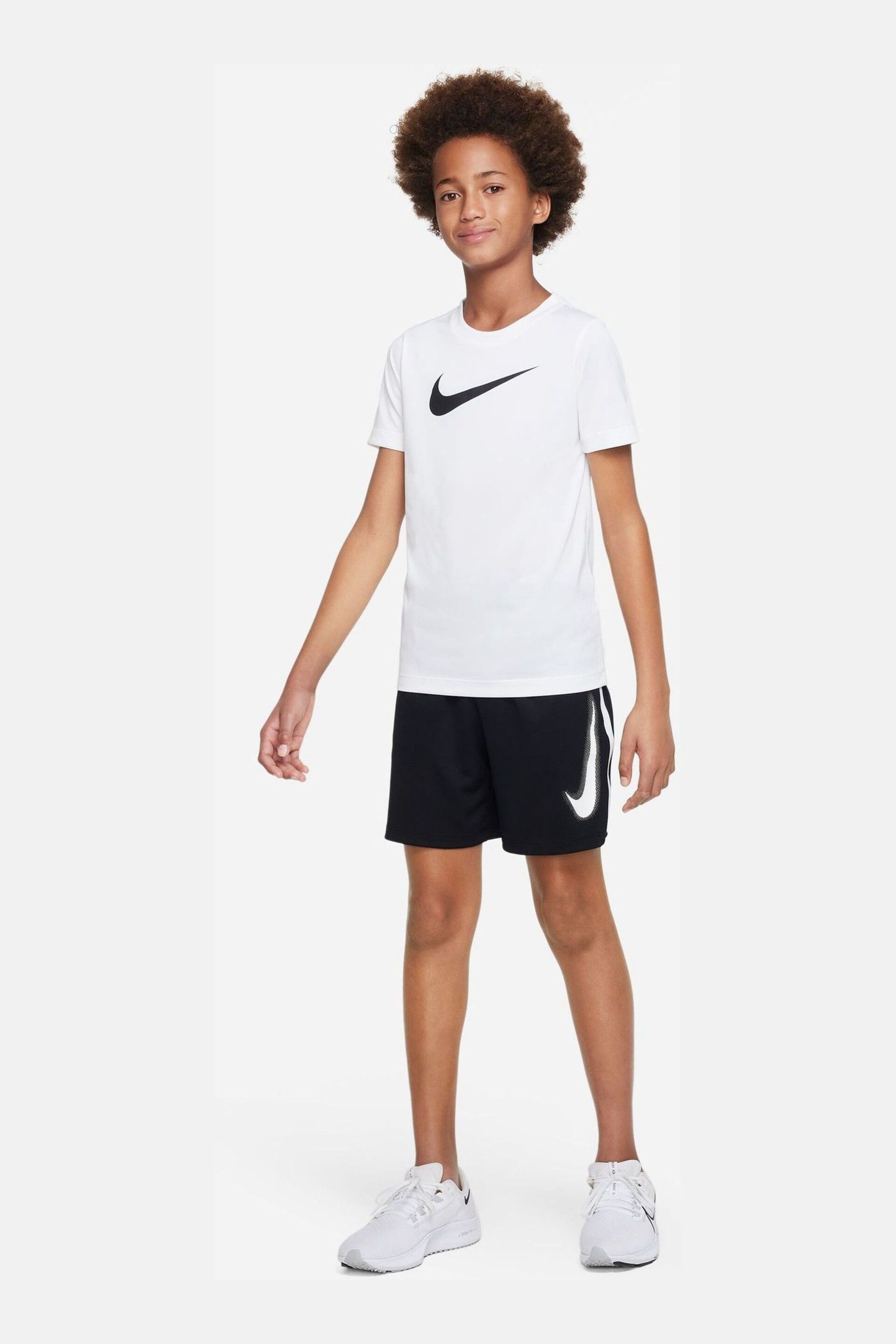 Nike Black Dri-FIT Multi+ Graphic Training Shorts - Image 7 of 7