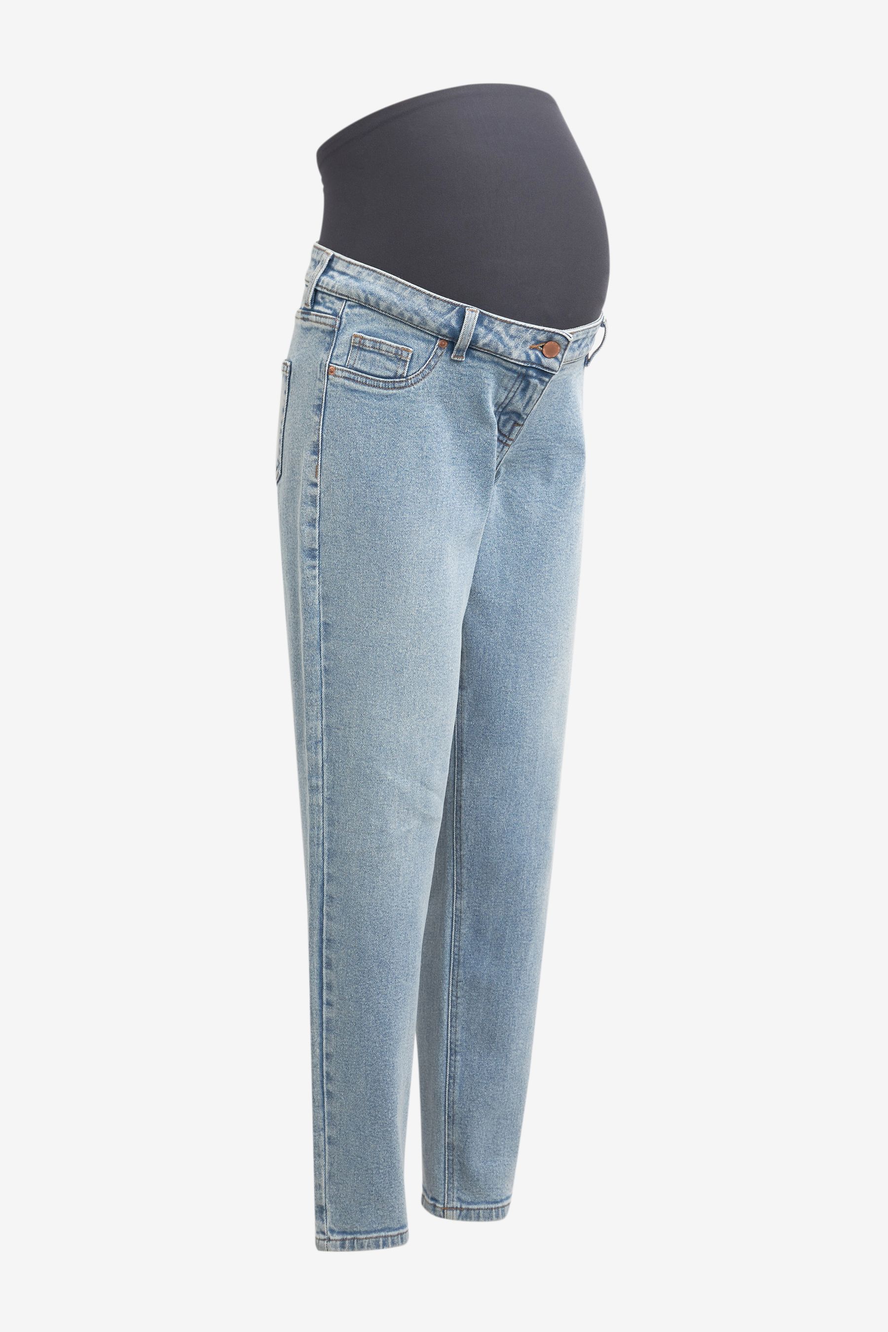 Buy Light Blue Maternity Mom Fit Jeans from Next Luxembourg