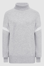 Reiss Cream/Grey Nova Knitted Roll Neck Jumper - Image 2 of 7