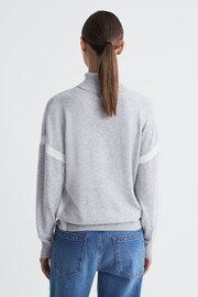 Reiss Cream/Grey Nova Knitted Roll Neck Jumper - Image 5 of 7