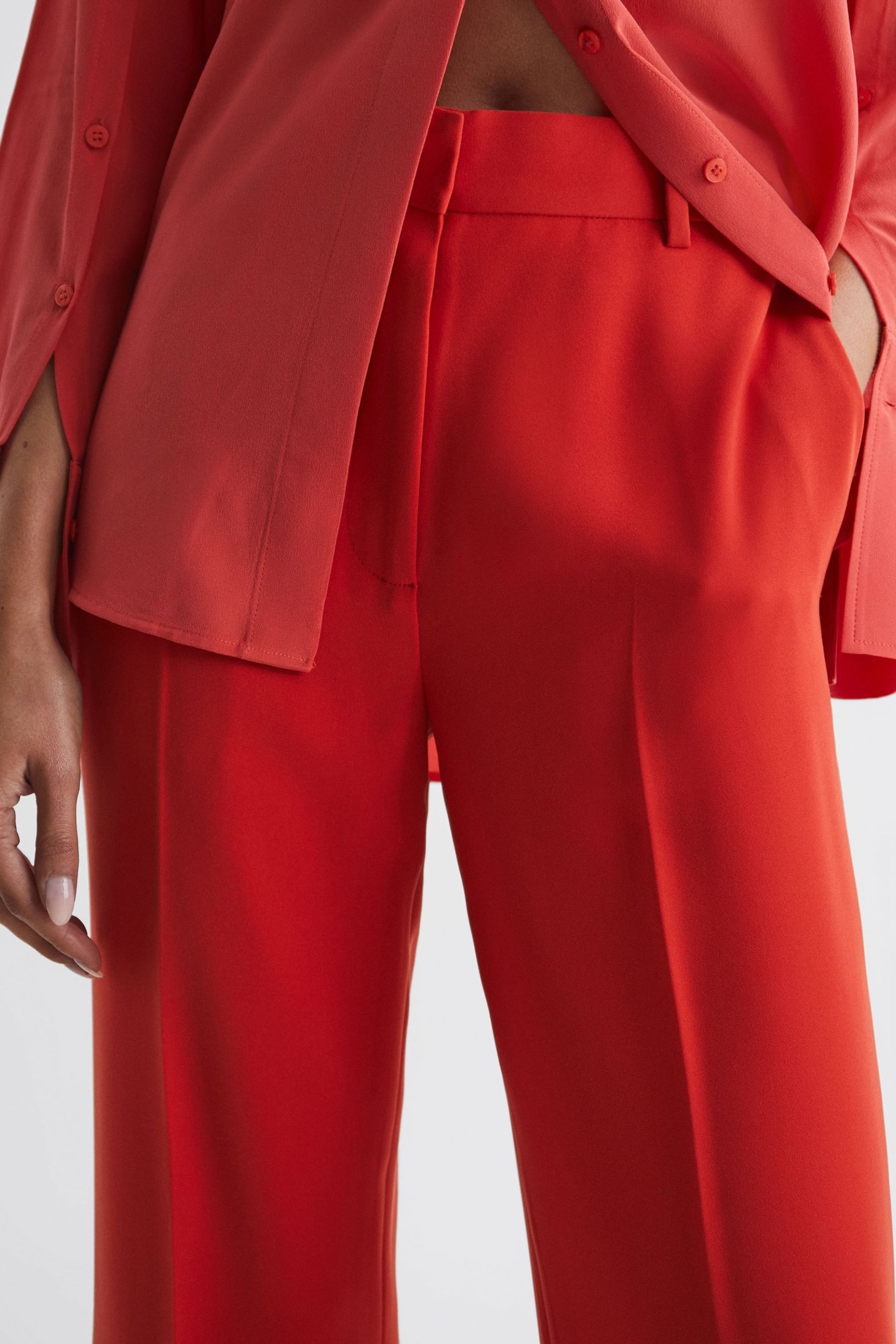 Reiss Coral Maia Wide Leg Trousers - Image 4 of 6