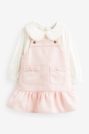 Baker by Ted Baker (0-6yrs) Pink Pinafore and Blouse Set - Image 4 of 7