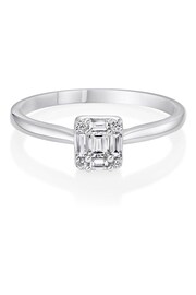 Beaverbrooks 18CT White Gold Diamond Cluster Ring - Image 2 of 5