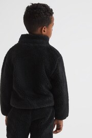 Reiss Black Edmund Junior Zip-Through Fleece Jumper - Image 5 of 6