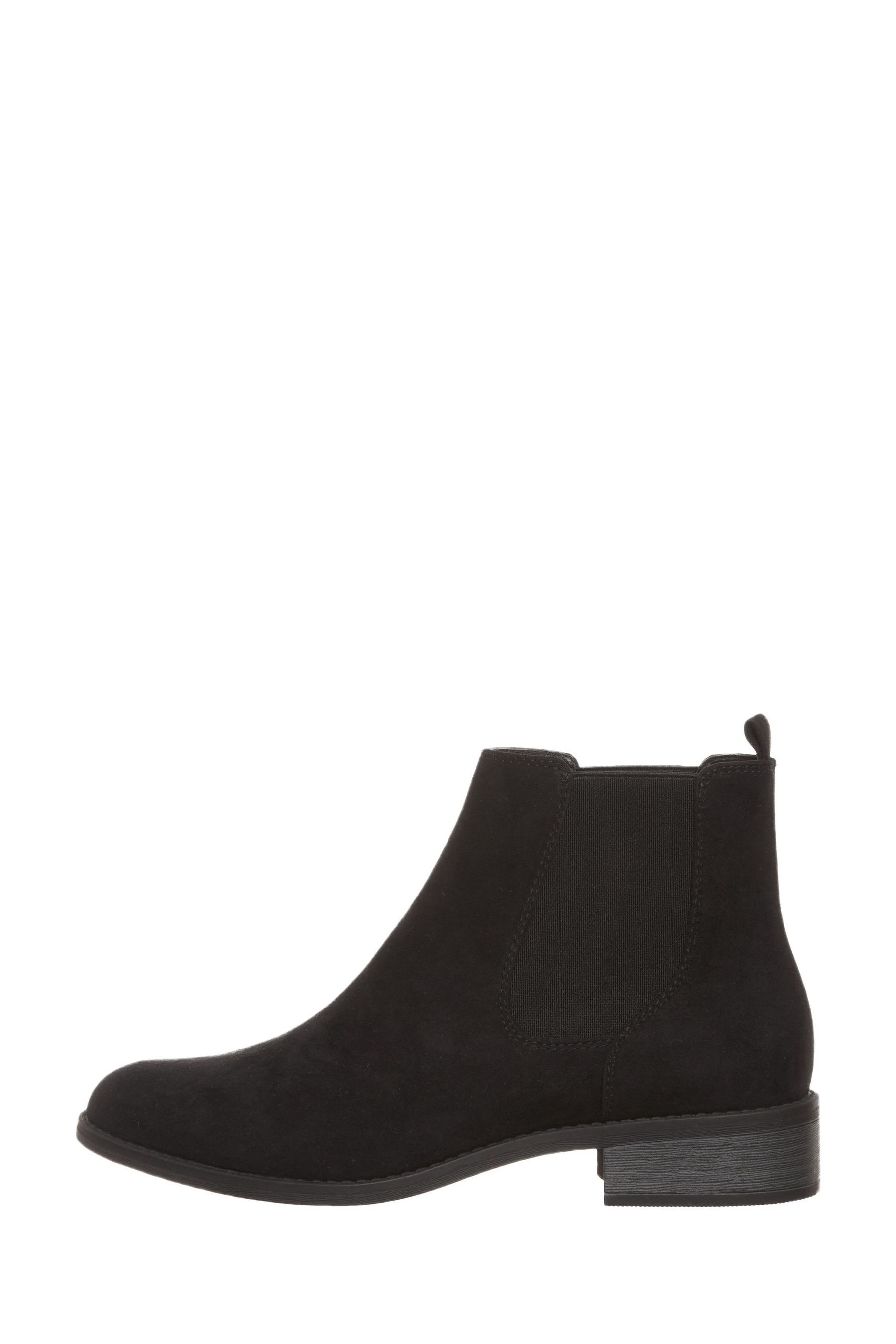 M Co Black Flat Chelsea Boots