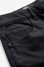 Black Slim Fit Stretch Denim Shorts - Image 7 of 9