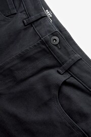Black Slim Fit Stretch Denim Shorts - Image 8 of 9