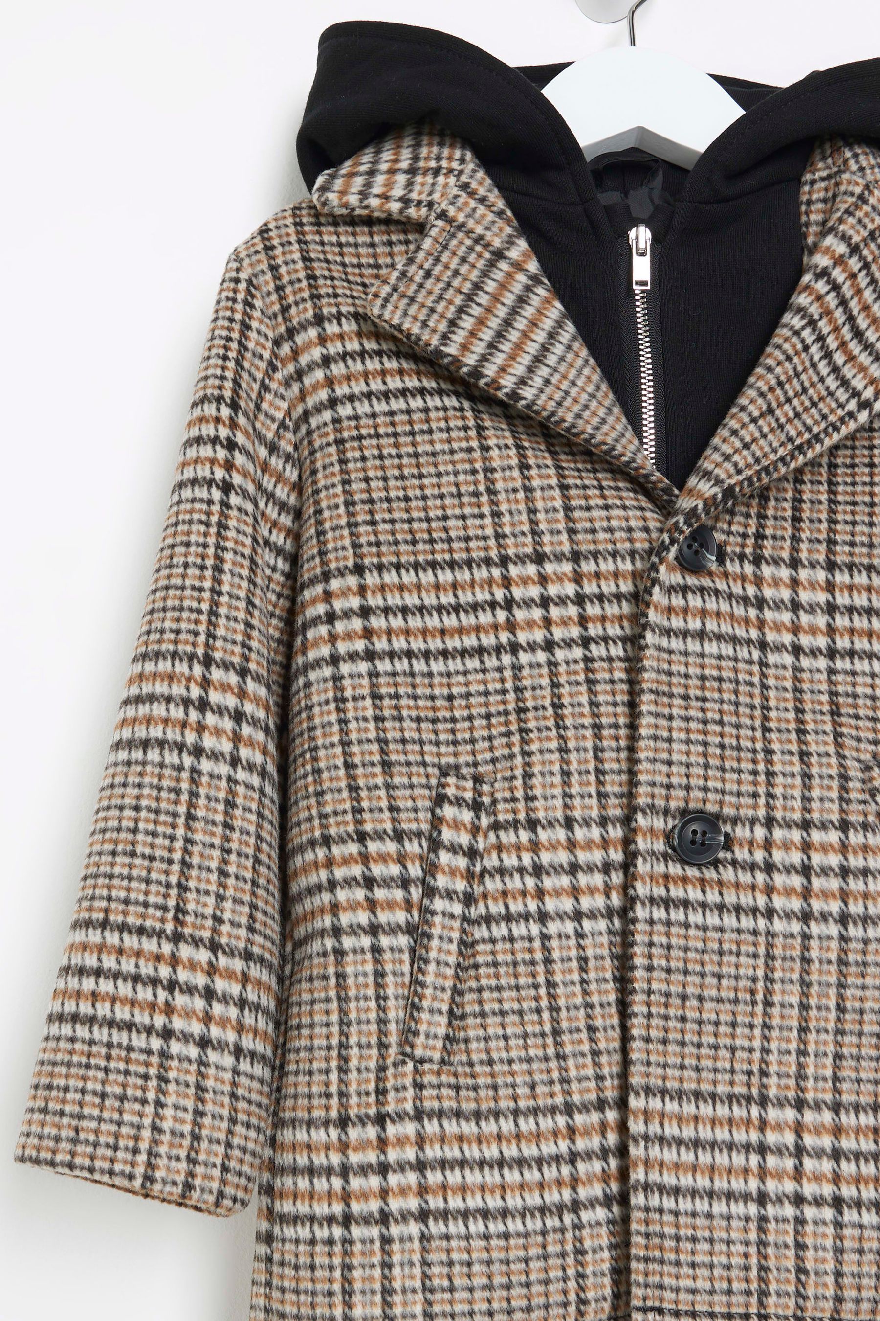 River island check coat hotsell