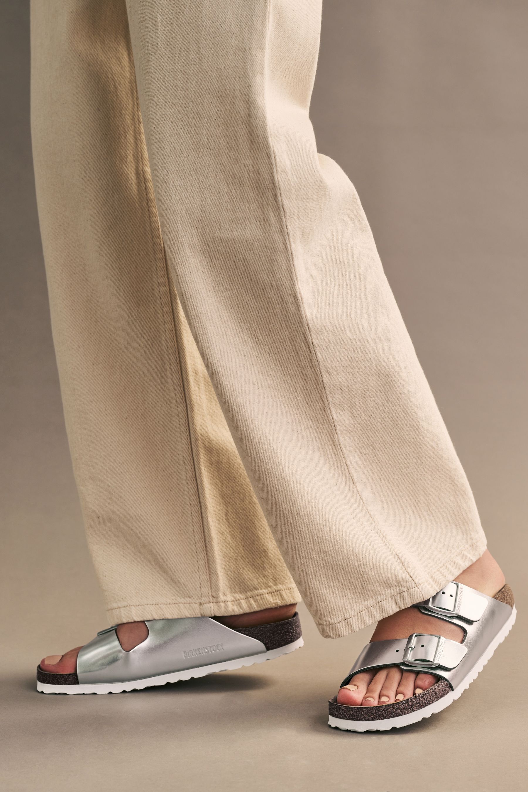 Birkenstock arizona washed metallic blue silver store