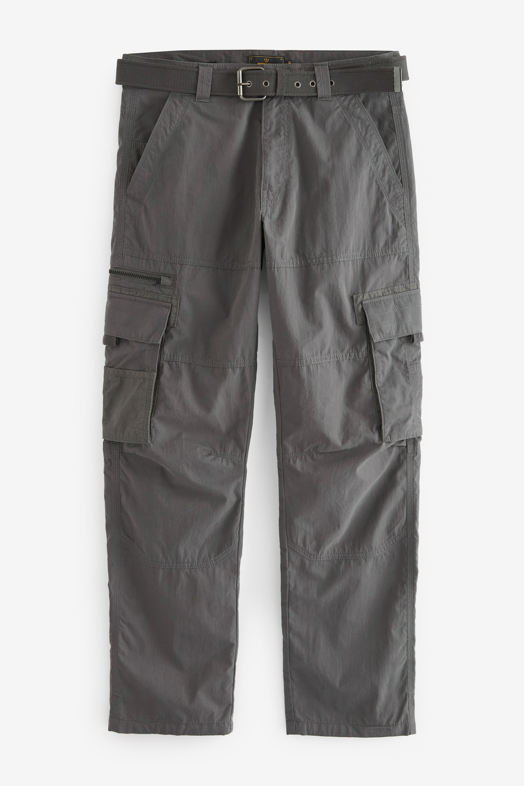 Buy Charcoal Grey Relaxed Belted Tech Cargo Trousers from Next Ukraine